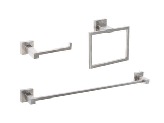 Isla 3-Piece Bathroom Hardware Set in Brushed Nickel