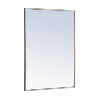 Metal frame Rectangle Mirror 24 inch Silver