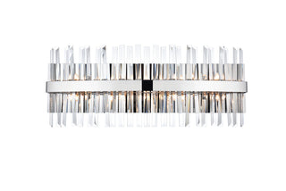 Serephina 30 inch crystal bath sconce in chrome