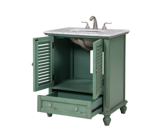 30 In.Single Bathroom Vanity Set In Vintage Mint