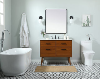 42 inch Single bathroom vanity in teak