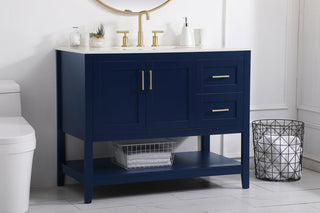 42 inch Single Bathroom Vanity in Blue