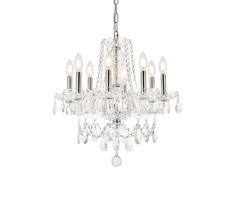 Princeton 8 light Chrome Chandelier Clear Royal Cut Crystal