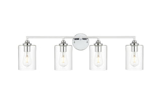 Mayson 4 light Chrome and Clear Bath Sconce