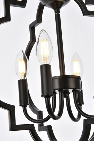 Sandara 4 lights pendant in black