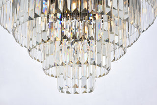 Sydney 17 light Matte Black Flush Mount Clear Royal Cut Crystal