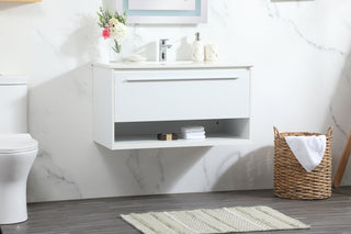 36 inch Single bathroom vanity in white