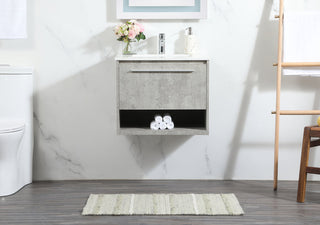 24 inch Single bathroom vanity in concrete grey