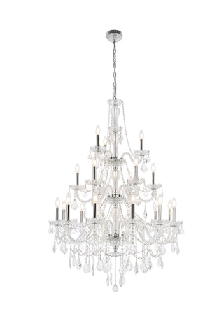 Giselle 21 light Chrome Chandelier Clear Royal Cut Crystal