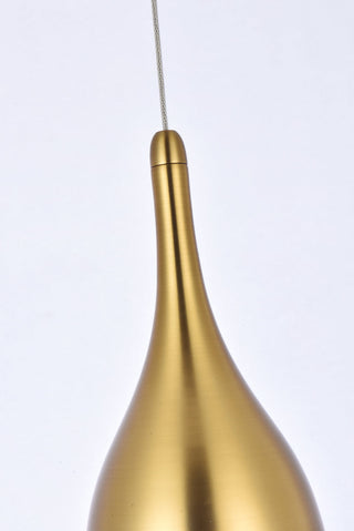 Amherst 5 inch LED pendant in satin gold