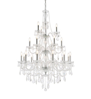 Giselle 21 light Chrome Chandelier Clear Royal Cut Crystal