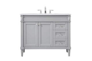 42 inch Single bathroom vanity in grey