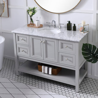 48 inch Single bathroom vanity in natural wood