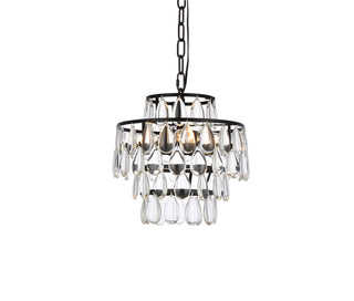 Mila 12 inch pendant in black