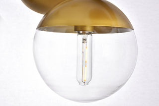 Eclipse 7 Lights Brass Pendant With Clear Glass