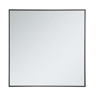 Metal frame square mirror 36 inch in Black