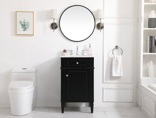 21 inch Single bathroom vanity in black