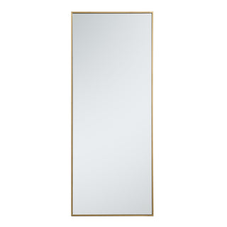 Metal frame rectangle mirror 24 inch in Brass