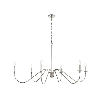 Rohan 54 inch chandelier in Polished Nickel