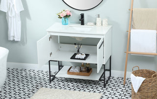 36 inch Single bathroom vanity in white