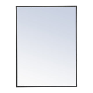 Metal frame Rectangle Mirror 24 inch Black finish