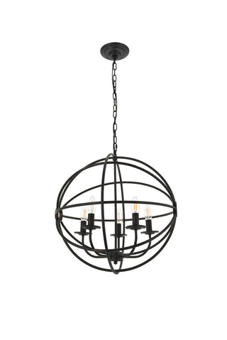 Octavia 5 light dark brown Pendant