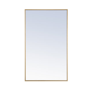 Metal frame Rectangle Mirror 24 inch Brass