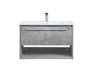 30 inch  Single Bathroom Floating Vanity in Concrete Grey