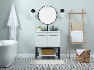 30 inch Single bathroom vanity in white