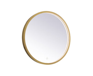 Pier 21 inch LED mirror with adjustable color temperature 3000K/4200K/6400K in brass