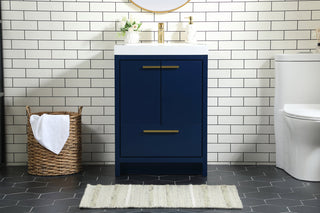 24 inch Single bathroom vanity in Blue