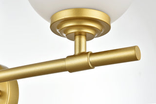 Ansley 3 light Brass and frosted white Bath Sconce