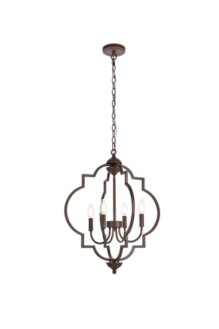 Sandara 4 lights pendant in weathered oak