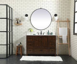 48 inch Single bathroom vanity in expresso with backsplash