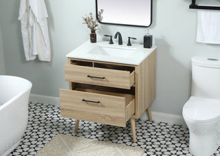 30 inch Single bathroom vanity in mango wood