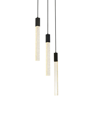 Weston 3 lights pendant in black