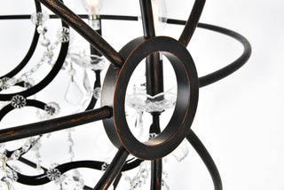 Geneva 6 light Dark Bronze Chandelier Clear Royal Cut crystal