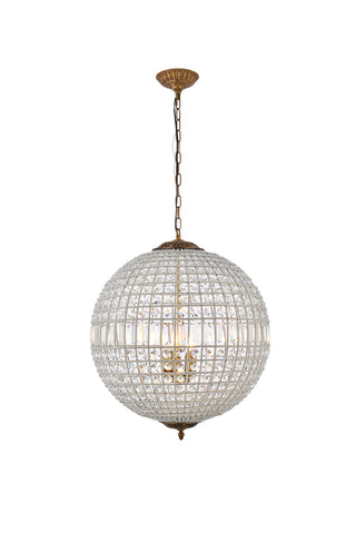 Olivia 5 light French Gold Chandelier Clear Royal Cut Crystal