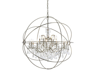 Geneva 18 light polished nickel Chandelier Clear Royal Cut crystal