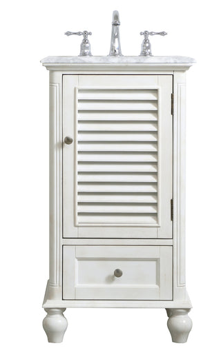 19 inch Single Bathroom Vanity in Antique White