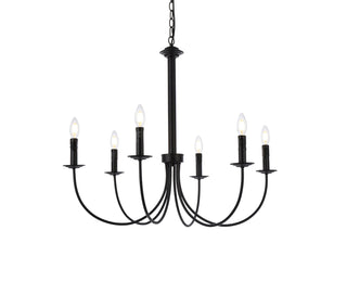 Brielle 6 lights pendant in black