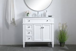 36 inch Single bathroom vanity in White