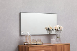 Metal frame rectangle mirror 18 inch x 36 inch in Grey