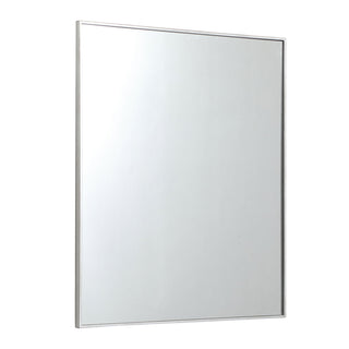 Metal frame rectangle mirror 36 inch in silver