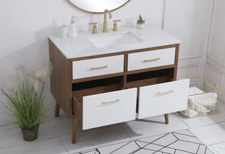 42 inch bathroom vanity in White