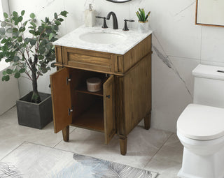 24 inch Single bathroom vanity in driftwood