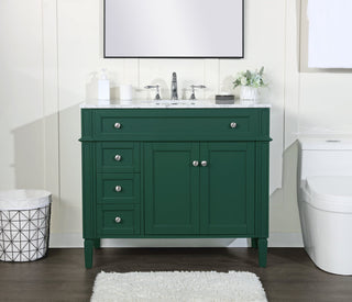 40 inch Single bathroom vanity in green