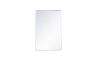 Metal frame rectangle mirror 18x28 inch in white