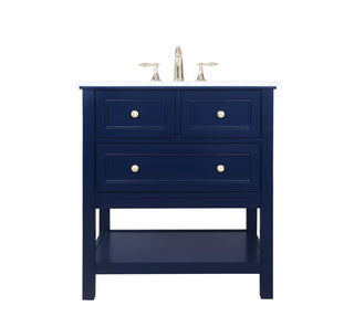 30 inch Single bathroom vanity in Blue