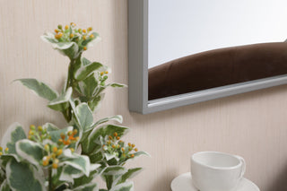 Metal frame rectangle mirror 18x28 inch in grey